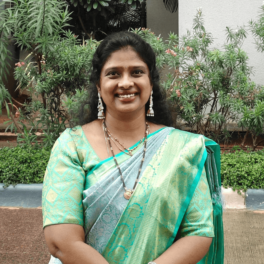 Sharada Jonnalagadda, President of Guru Dronacharya Pathshala, who leads the school's cultural education initiatives.